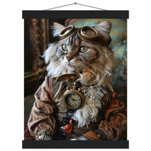 Schulposter – Ragamuffin Katze, Steampunk-Outfit, Brille | St Tropez Art