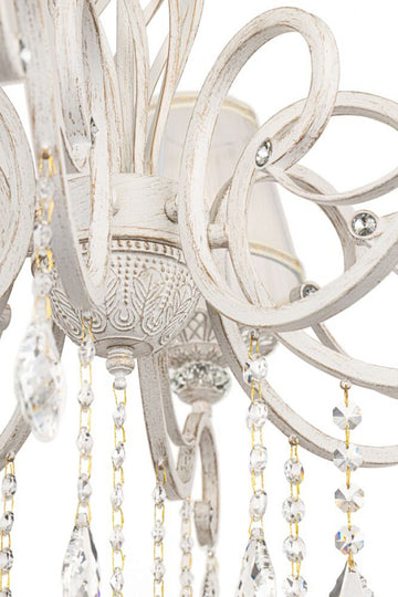 Chandelier with Metal, Organza Crystal Pendants & 8 E14 Sockets – Grace | Maytoni