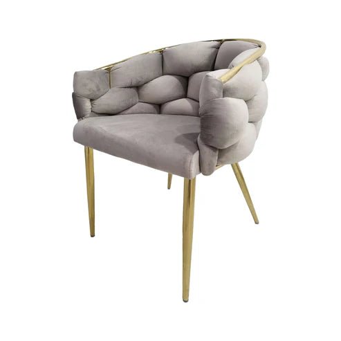 Stuhl Gestepptes Rücken - Design Samtbezug Metallgestell – Grace 125 | Kayoom - Esszett Luxury | Stilvolles Wohnen mit Charakter
