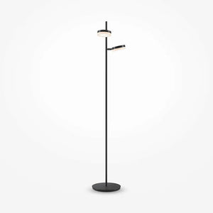 Floor Lamp Black Joint Design with Two Lights & White Frosted Diffuser & Integrated LED – MOD070FL‑L12B3K | Maytoni