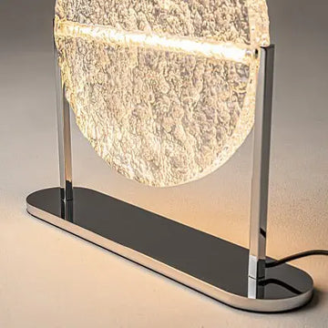 Chrome Table Lamp, Decorative Clear Glass & Integrated LED – Mangata | Maytoni