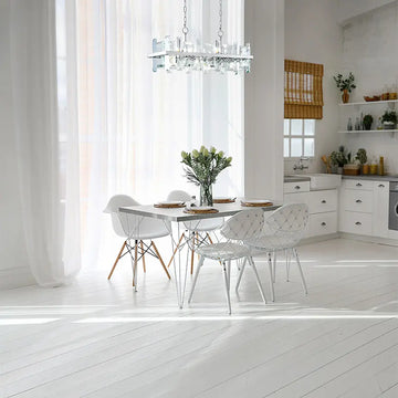 Pendant light with chrome metal frame and crystal glass panes (8 × E14) – Dune | Maytoni