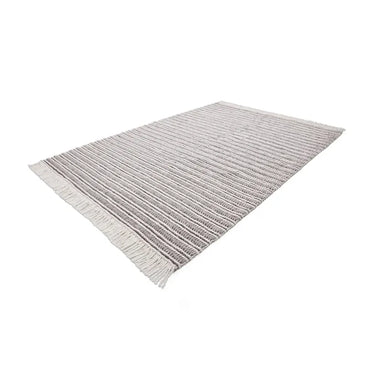 Teppich – Flachgewebe Struktur, Streifenmuster Design, Naturton Design, 80 x 150 cm - Natura 110 | Kayoom