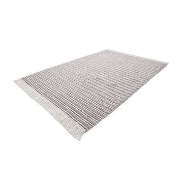 Teppich – Flachgewebe Struktur, Streifenmuster Design, Naturton Design, 80 x 150 cm - Natura 110 | Kayoom