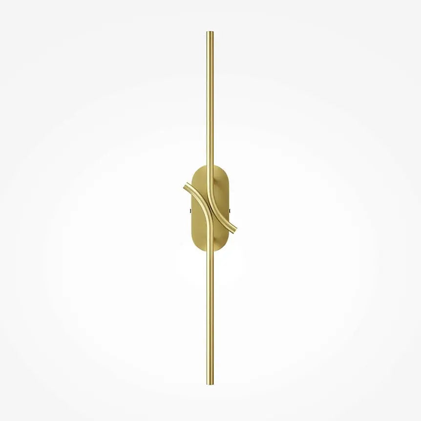 Wall lamp Satin brass, metal base, white silicone-metal tube shade, integrated 5W LED 3000K – Renaissance | Maytoni