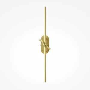 Wall lamp Satin brass, metal base, white silicone-metal tube shade, integrated 5W LED 3000K – Renaissance | Maytoni