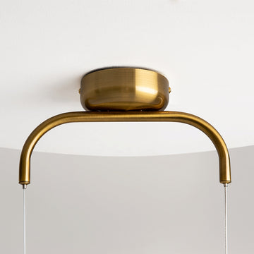 Brass metal frame pendant light, milky white glass & elegant design – Cabaret | Maytoni