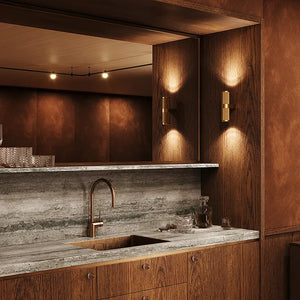 Wandleuchte – Mattgoldenes Aluminium, 2× GU10 Fassung, 10 W Leistung - Focus Design | Maytoni