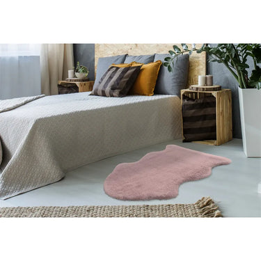 Teppich – Hochflor Oberfläche, Lammfell Optik, Rosa Farbton - Estonia Kunda | Kayoom