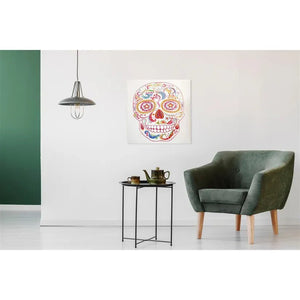 Wanddeko mit Acrylfarbe &amp Holzkeilrahmen – Totenkopf | Kayoom - Esszett Luxury | Stilvolles Wohnen mit Charakter