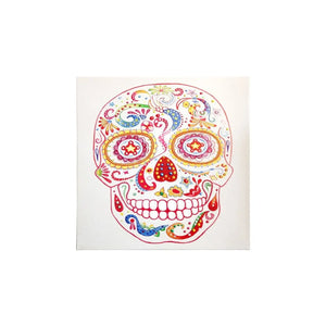 Wandbild – Totenkopf Motiv, Handgemalte Optik, Leinwandkunst - Totenkopf | Kayoom