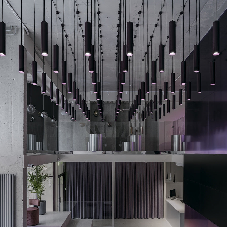 Pendelleuchte – Schwarzes Aluminium, 1× GU10 Fassung, 10 W Leistung, Höhenverstellbar - Focus | Maytoni