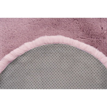 Teppich – Rosa Farbe, Weicher Flor, Felloptik 90 cm - Rabbit Light 825 | Kayoom