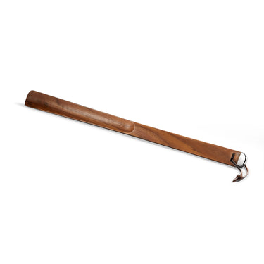 Shoehorn with Long Walnut Wood Handle, Stainless Steel Cap, Practical Leather Loop – Windsor | Philippi