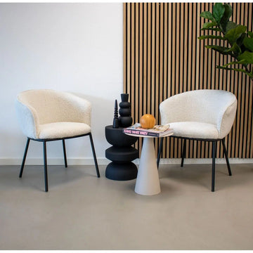 Beistelltisch – Metall Material, Modern Design, Beige Farbe - Vic | Kick Collection