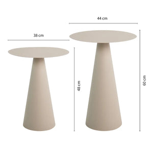 Beistelltisch – Metall Material, Modern Design, Beige Farbe, L - Vic  | Kick Collection