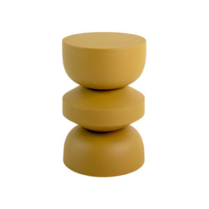Beistelltisch – Metall Material, Einzigartiges Design, Ockergelbe Farbe - Jon | Kick Collection