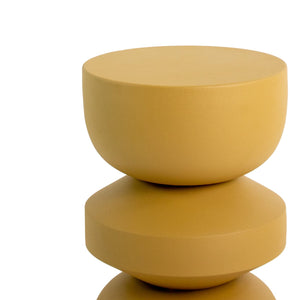 Beistelltisch – Metall Material, Einzigartiges Design, Ockergelbe Farbe - Jon | Kick Collection