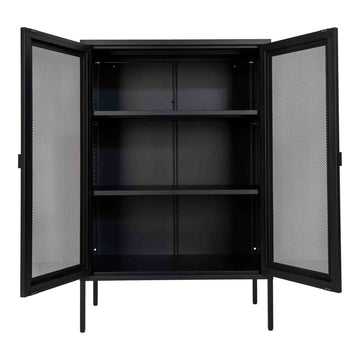 Schwarzer Stahl, 2 Gittertüren, 120cm hoch - Melbourne | House Nordic