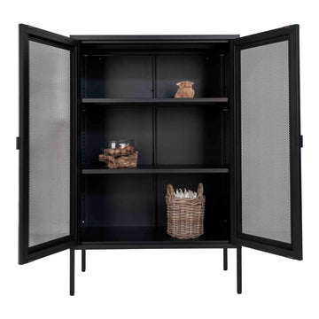 Schwarzer Stahl, 2 Gittertüren, 120cm hoch - Melbourne | House Nordic