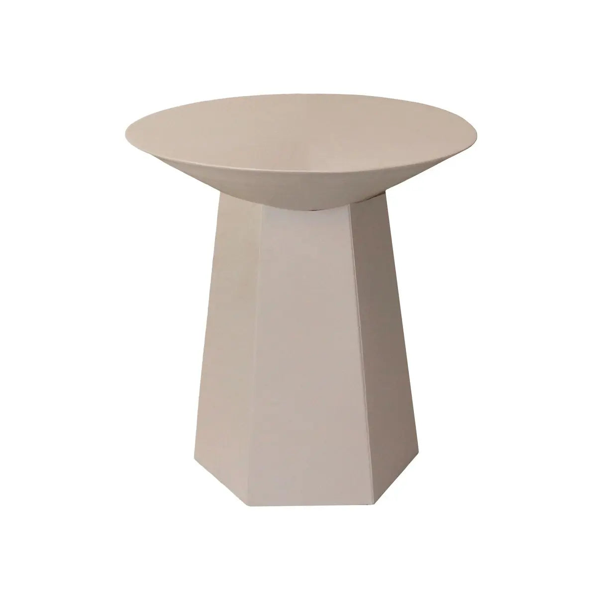 Beistelltisch – Beige Beschichtung, Hexagon Gestell, Metall Design - Loa | Kick Collection
