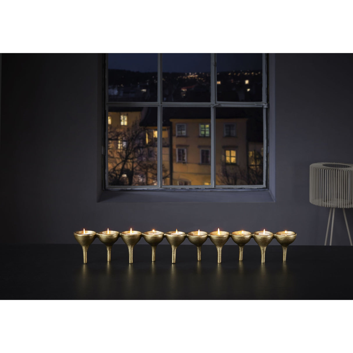 Teelichthalter – Metall Mehrfach-Kerzen-Design länglicher Centerpiece-Stil – Beaufort | Philippi