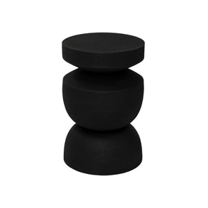 Beistelltisch – Schwarz Farbe, Geriffeltes Design, Skulpturale Form - Cis | Kick Collection