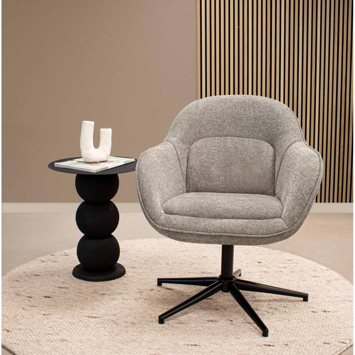 Beistelltisch – Metall Material, Vielseitige Wohnstile, Schwarze Farbe - Rua | Kick Collection