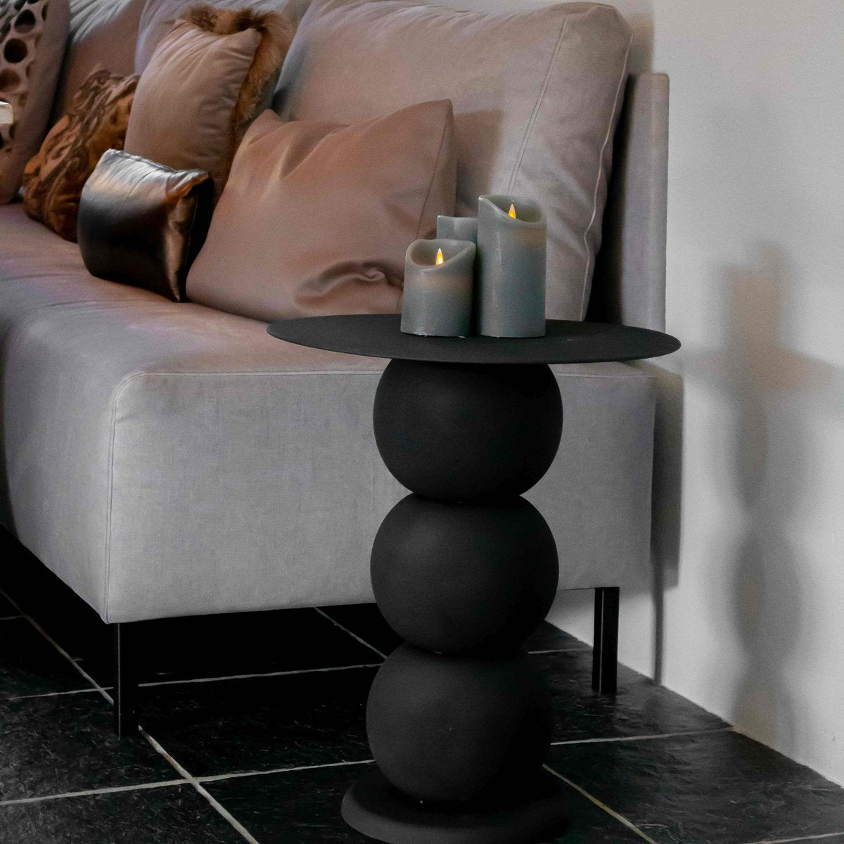 Beistelltisch – Metall Material, Vielseitige Wohnstile, Beige Farbe - Rua | Kick Collection