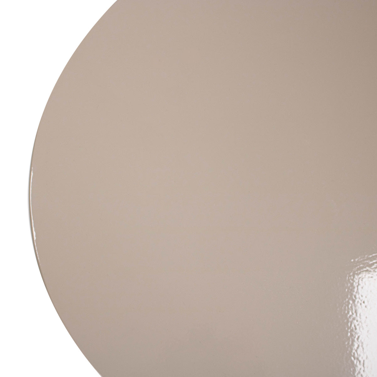 Beistelltisch – Metall Material, Glänzende Oberfläche, Beige Farbe - Lea | Kick Collection