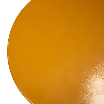 Beistelltisch – Metall Material, Glänzende Oberfläche, Ockergelbe Farbe - Lea | Kick Collection