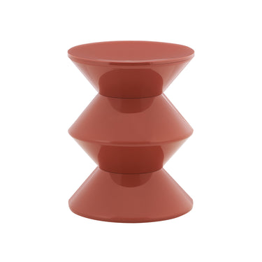 Beistelltisch – Skulpturale Silhouette, Rotes Metall, Blütenform - Lotus | Kick Collection