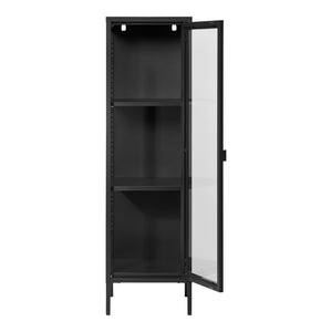 Display Cabinet – black steel frame, elegant glass door, clear minimalist silhouette – Brisbane | House Nordic