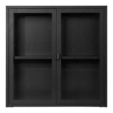 Vitrinenschrank – schwarzer Stahlrahmen, doppelflügelige Glastüren, klare minimalistische Designsprache – Brisbane | House Nordic