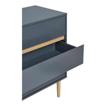 Kommode – Dunkelgraues Finish, Drei Schubladen, 80 cm Höhe - Bisley | House Nordic