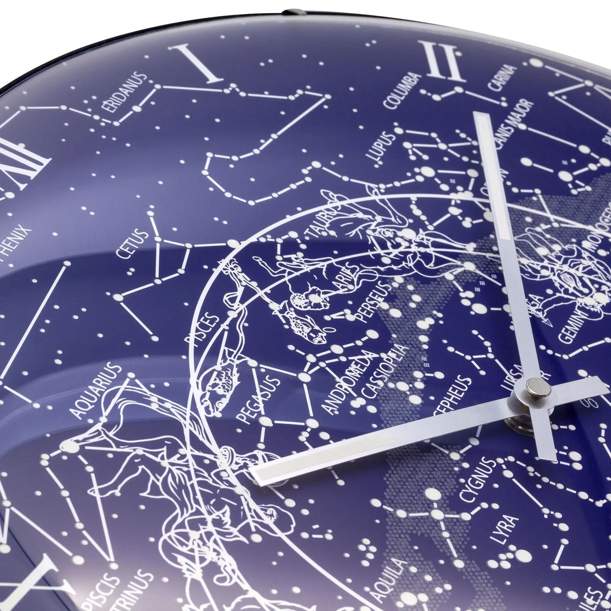 Wanduhr – Leuchtender Himmel, Gewölbtes Glas, Stilles Werk - Milchstraßenkuppel | NeXtime