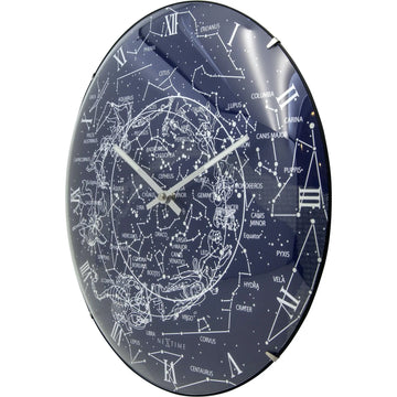 Wanduhr – Leuchtender Himmel, Gewölbtes Glas, Stilles Werk - Milchstraßenkuppel | NeXtime