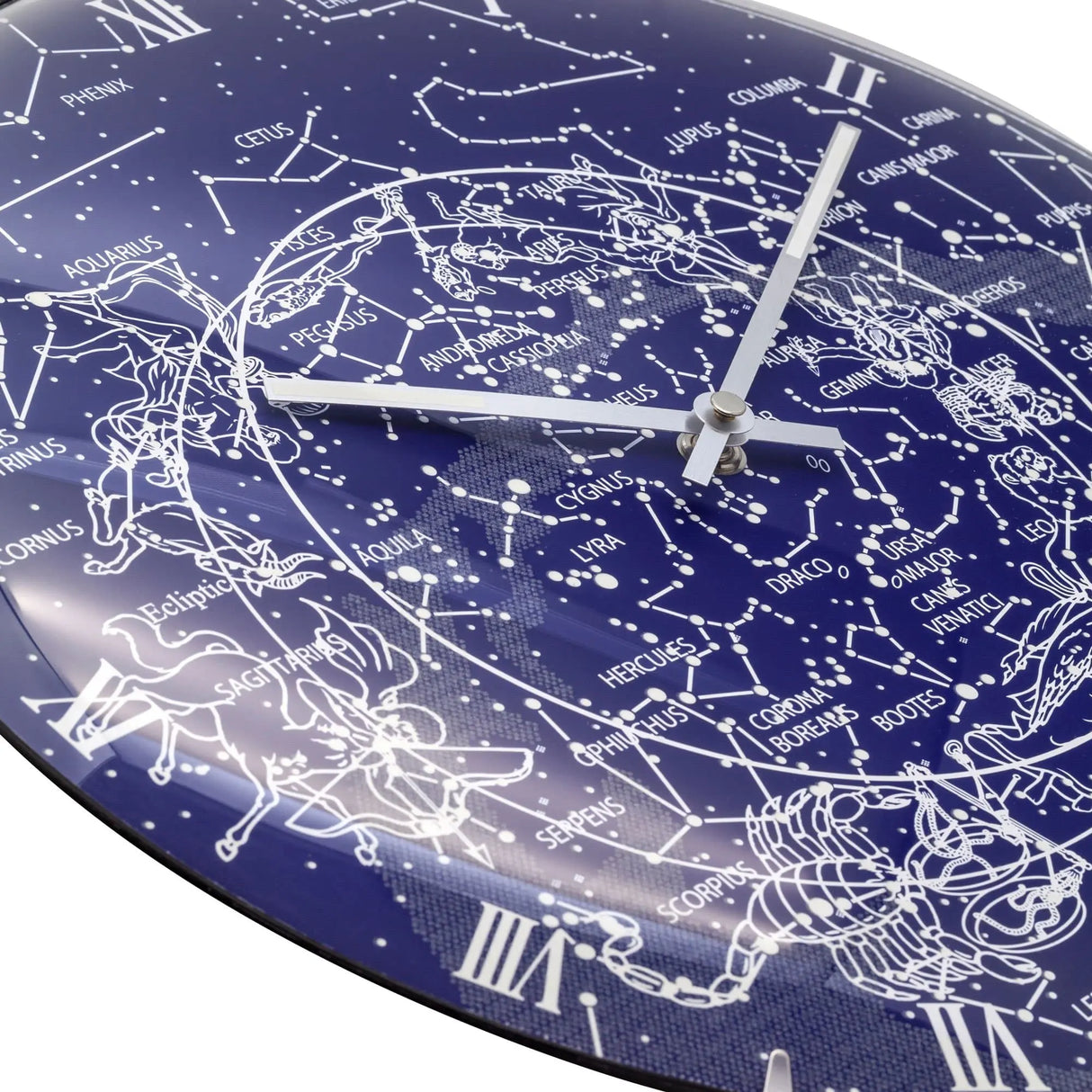 Wanduhr – Leuchtender Himmel, Gewölbtes Glas, Stilles Werk - Milchstraßenkuppel | NeXtime
