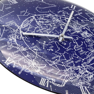 Wanduhr – Leuchtender Himmel, Gewölbtes Glas, Stilles Werk - Milchstraßenkuppel | NeXtime