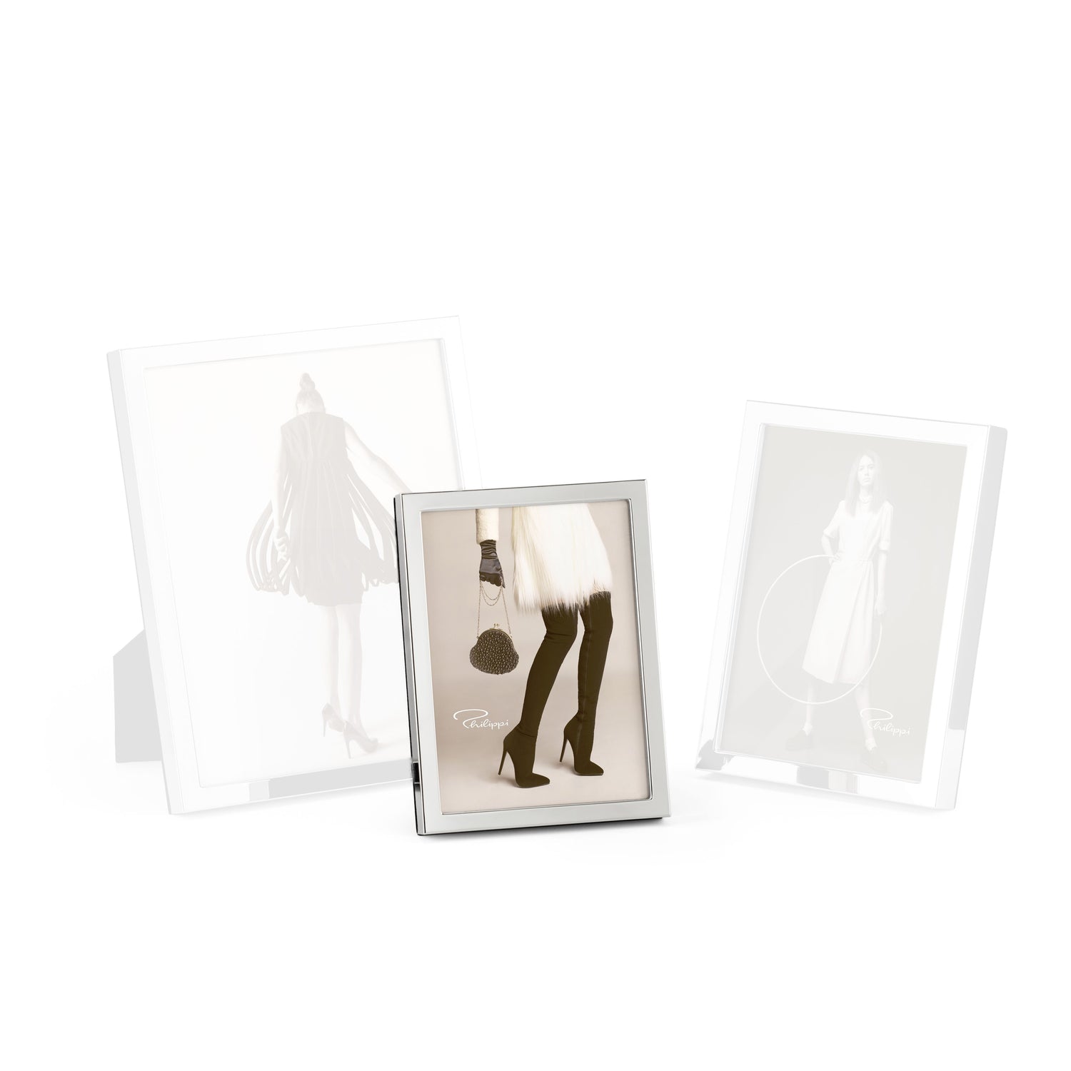 Picture Frame High-Gloss Nickel Plating, Extra-Deep Profile, Real Glass Front – Paris | Philippi