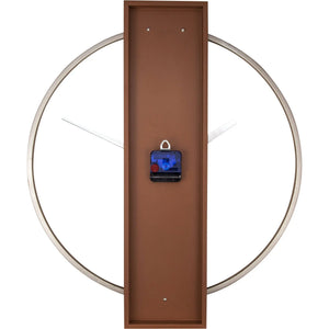 Wanduhr – Braunes Holz, Goldene Zeiger, Stilles Werk - Carl | NeXtime