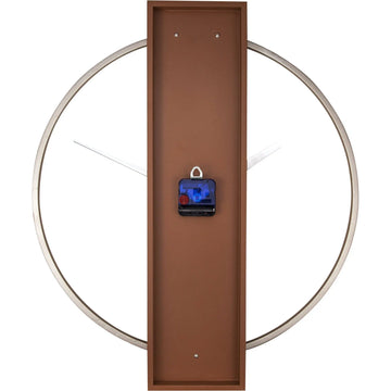 Wanduhr – Braunes Holz, Goldene Zeiger, Stilles Werk - Carl | NeXtime