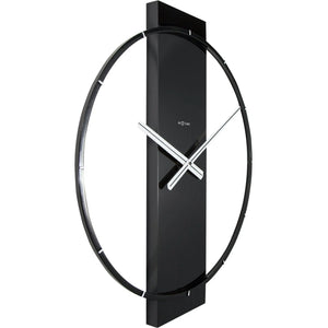 Wanduhr – Schwarzes Holz, Edelstahl, Stilles Werk - Carl | NeXtime