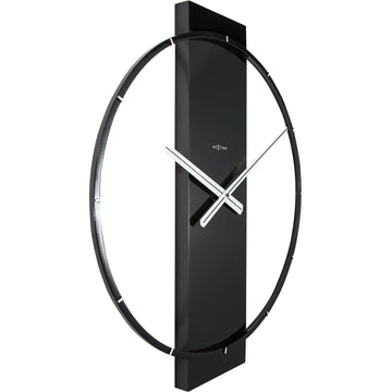 Wanduhr – Schwarzes Holz, Edelstahl, Stilles Werk - Carl | NeXtime