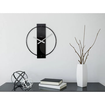 Wanduhr – Schwarzes Holz, Edelstahl, Stilles Werk - Carl | NeXtime