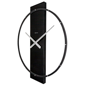 Wanduhr – Schwarzes Holz, Edelstahl, Stilles Werk - Carl | NeXtime