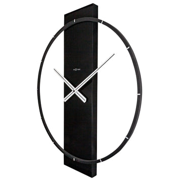 Wanduhr – Schwarzes Holz, Edelstahl, Stilles Werk - Carl | NeXtime