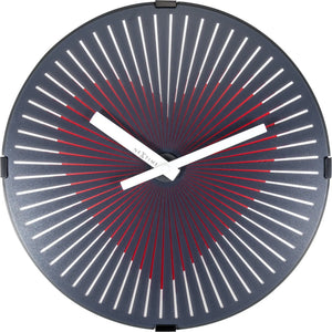 Wanduhr – Bewegtes Herzdesign, Animierte Optik, Kreatives Design - Motion Heart Red | NeXtime