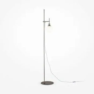 Floor Lamp Nickel Metal Frame, Frosted Glass, Modern Look - Erich | Maytoni