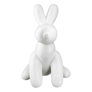 Figur – Weiße Keramik, Matte Oberfläche, Ballonhund Form, 25cm Höhe - Lucy | Gilde
